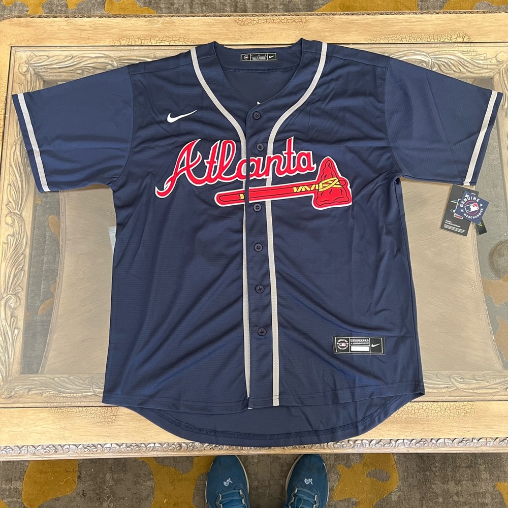 Ronald Acuna JR Jersey NEW Mens Large Blue Atlanta Braves